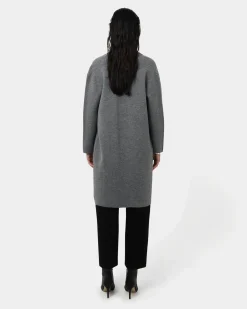 Forcast Yara Wool Blend Coatigan Marle Grey Online