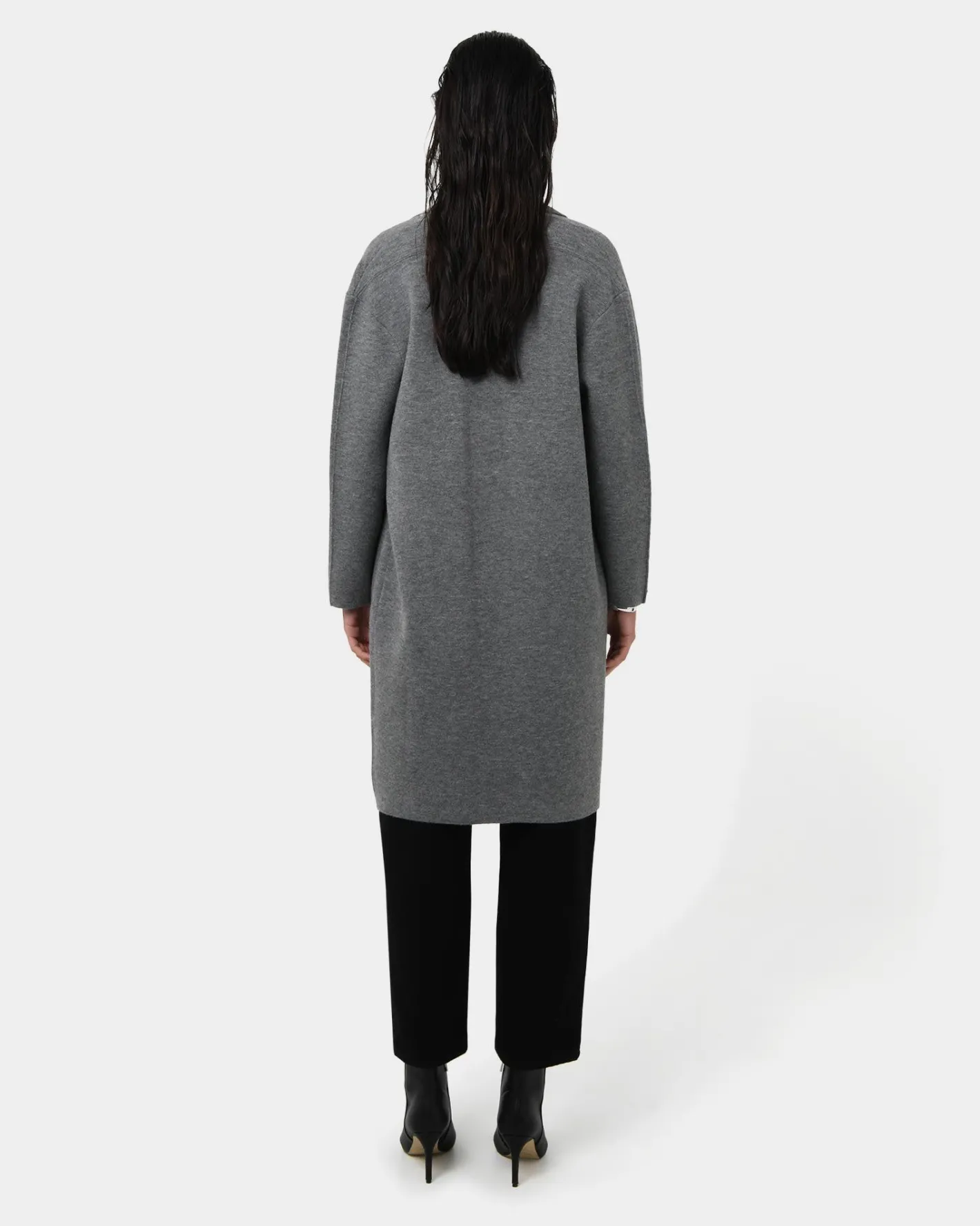 Forcast Yara Wool Blend Coatigan Marle Grey Online