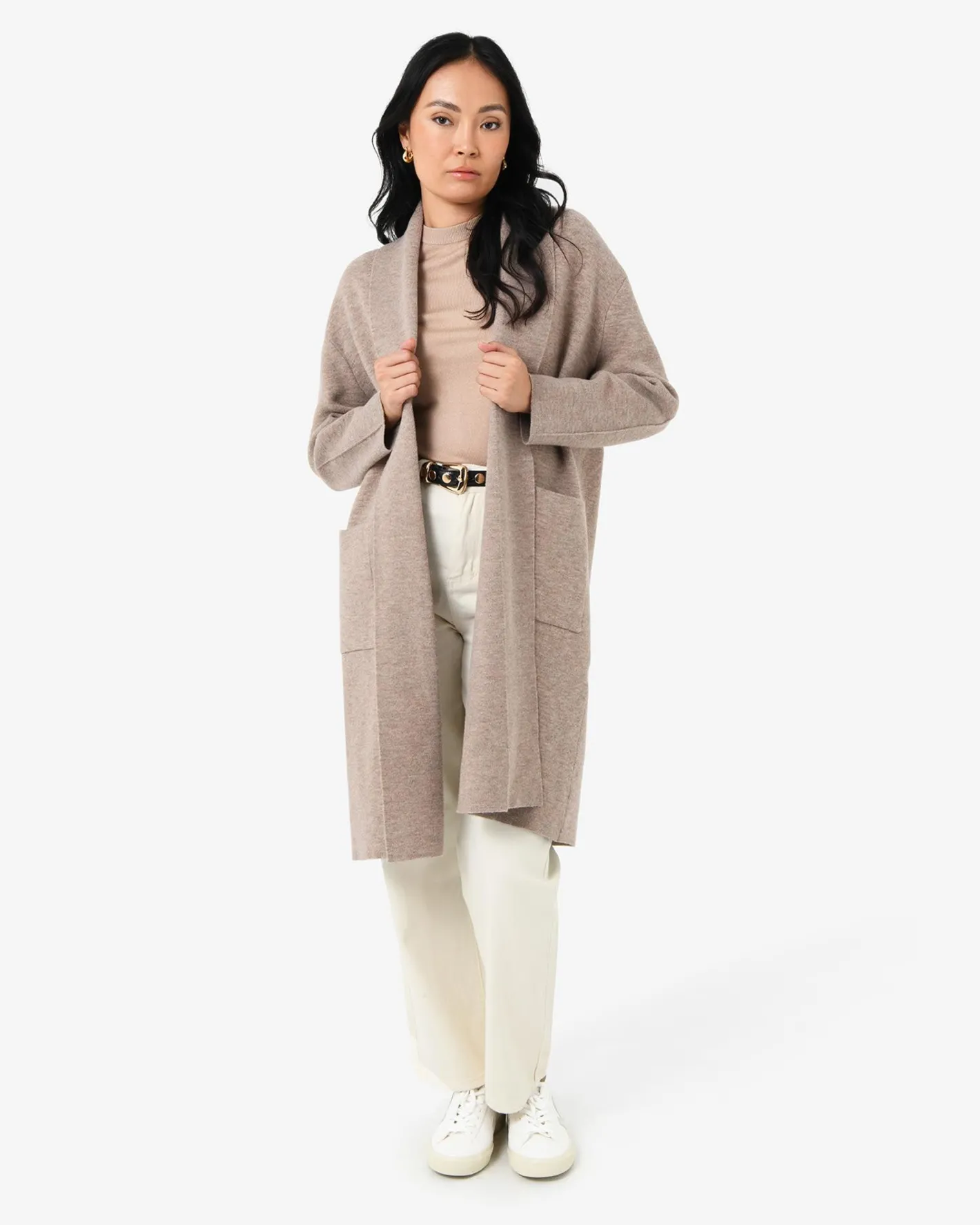 Forcast Yara Wool Blend Coatigan Beige Outlet