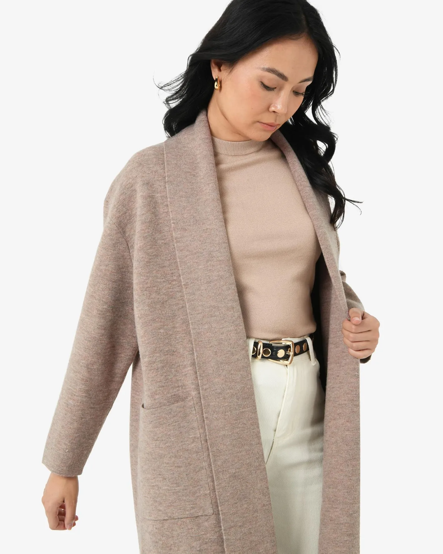 Forcast Yara Wool Blend Coatigan Beige Outlet