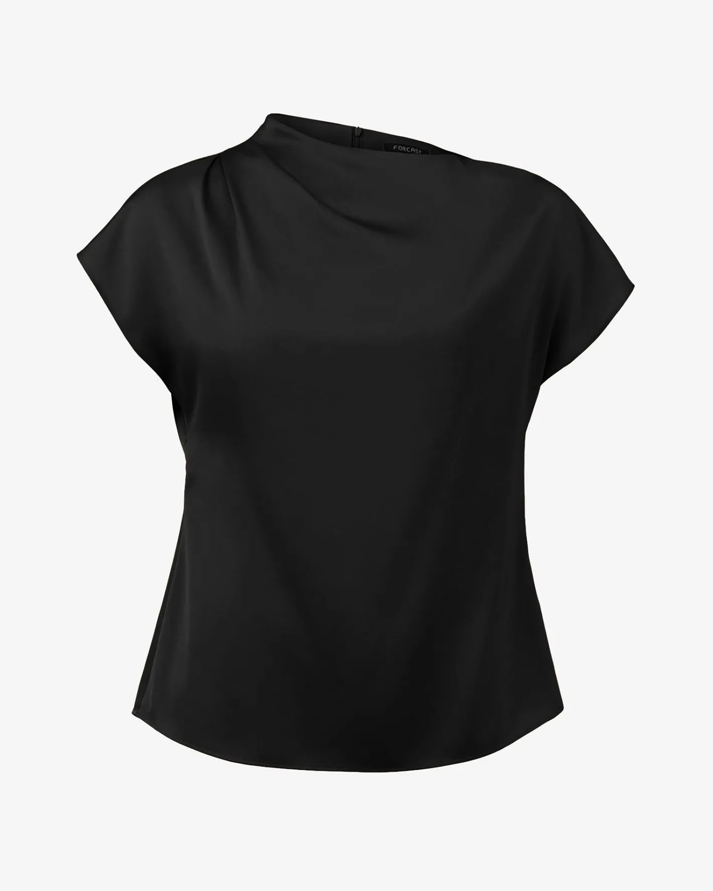 Forcast Zafina Pleated Draped Top Black Discount