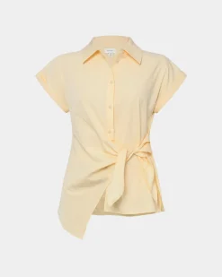 Forcast Zalia Tie Button Shirt Butter Online